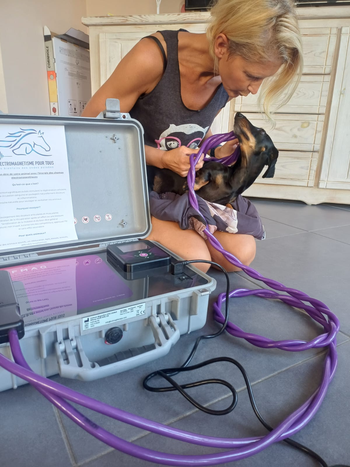 L'electromagnétisme s'adresse aussi aux chiens avec la machine Hofmag.